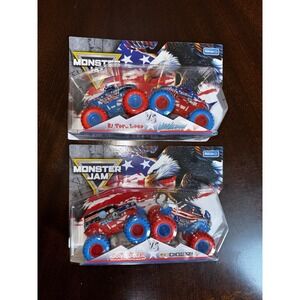 Monster Jam 2025 Stars and Stripes Grave Digger JCB Digatron Toro Loco Megalodon